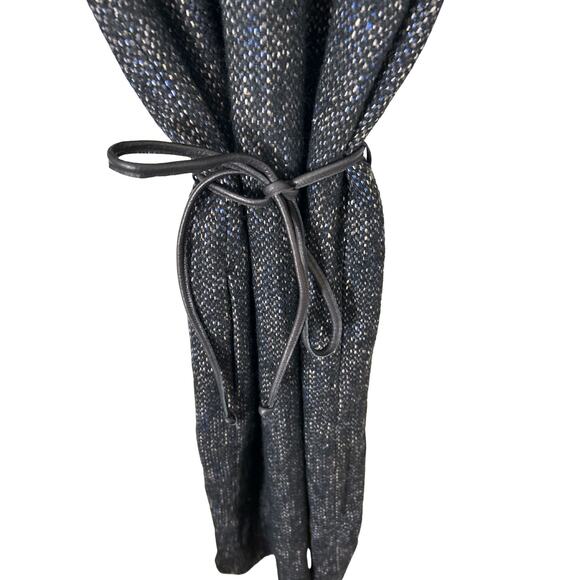 Humanoid Textured Knit Dress with Leather Belt – Multitone Weave, Size S - Picture 3 of 6